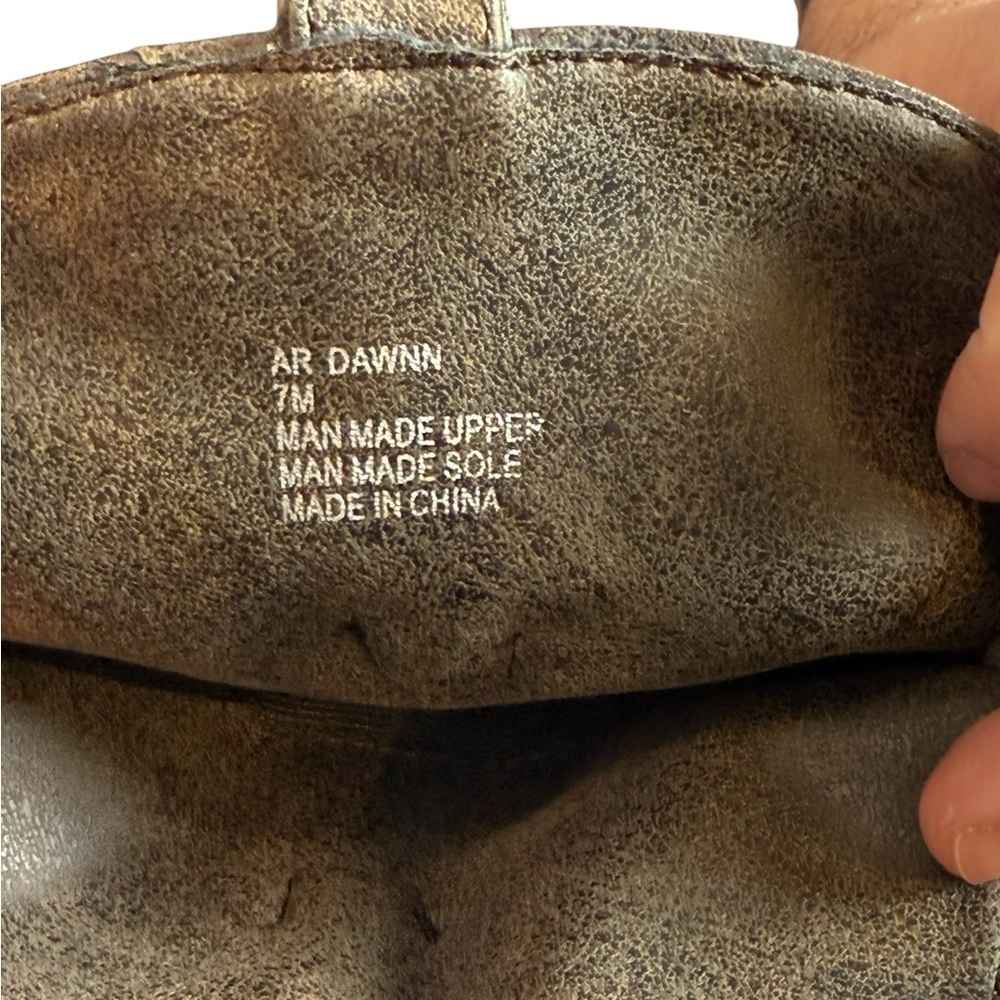 Amercan Rag Cie Dawnn Brown Cowboy Boots Size 7 M - Picture 3 of 9